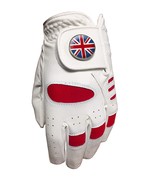 NEW JUNIOR ALL WEATHER GOLF GLOVE. UNION JACK BALL MARKER. LEFT HANDED G... - $9.55