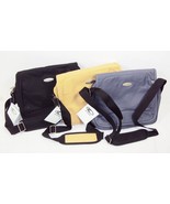Compact Polyester Messenger Bag LM201 ~ Black/Gray/Yellow ~ CASE LOT OF ... - £143.81 GBP