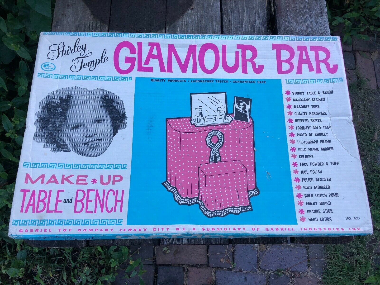 RARE Vintage SHIRLEY TEMPLE GLAMOUR BAR Make Up Table Bench Furniture Gabriel  - $296.95