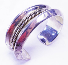 Vintage Pre-Eagle Mexican Sterling Silver Cuff Bracelet, Heavy 48g - £135.09 GBP