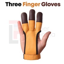 Archery Glove | Handmade Shooting Hunting Three Finger Gloves l Leather ... - £7.62 GBP