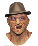 FREDDY KRUEGER A NIGHTMARE ON ELM ST HALLOWEEN HORROR LATEX MASK W/HAT MASCARA - £28.15 GBP