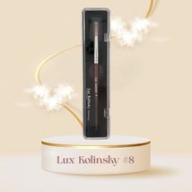 Lux kolinsky Acrylic Nail Brush 100% Pure Kolinsky Hair Round Shape Cherry wood  - £24.31 GBP