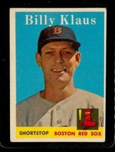 Vintage Baseball Trading Card Topps 1958 #89 Billy Klaus Boston Red Sox - £9.82 GBP