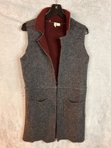 Moth Anthropologie women&#39;s open front wool blend long cardigan sweater s... - £20.43 GBP