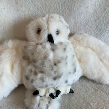 Snowy Owl Furry Folk Hand Puppet Folkmanis White Head Spins Soft Plush T... - £25.51 GBP