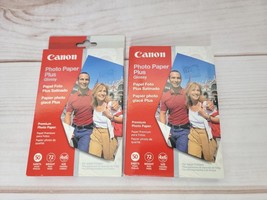Lot of 2 Canon Photo Paper Plus Glossy 50 Sheets (4x6) NEW Sealed 1 Opened - £7.46 GBP