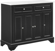 Distressed Black Crosley Furniture Avery Kitchen Island With Faux-Marble Top And - £374.49 GBP