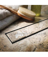 Quartz Linear Drain Tile 48 Plain Edge - Oil Rubbed Bronze - $1,561.95 CAD