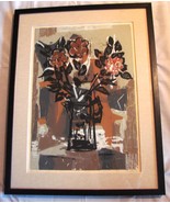 Framed, Matted Signed Guy Maccoy Serigraph &quot;Flowers Two&quot; - £799.20 GBP