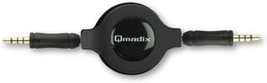 Qmadix Einziehbar Aux Audio Kabel 3.5mm - Schwarz - £6.20 GBP