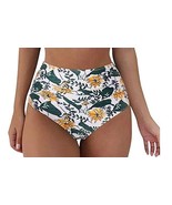 Floral Side Ruched High Waist Swim Bottom Bikini Tummy Control Summer , ... - $11.30