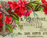 Vittoriano Figurine Scheda R. Pinkstone Watchmaker E Portagioie Philadel... - $16.98