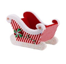 December Diamonds 08-08459 Candy Cane Stripe Christmas Sleigh Home Decor 17&quot;x11&quot; - $56.06