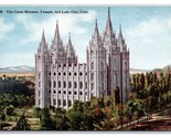 Great Mormon Temple Salt Lake City Utah UT UNP DB Postcard W22 - $2.92