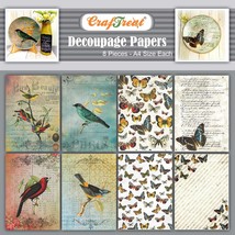 Bird Decoupage Paper For Crafts And Furniture - Birds And Butterflies - ... - $19.99