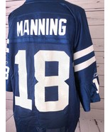 Indianapolis Colts Football Jersey 18 Peyton Manning Cast Blue XL NFL RBK - €34,91 EUR