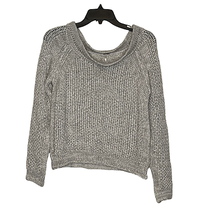 Free People Womens Sweater Size XS Gray Knit Cotton Acrylic Blend Pullover - £19.07 GBP