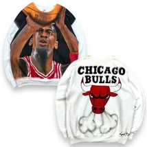 Vintage 90s Michael Jordan Chicago Bulls Air Brush 1993 Jerzees Sweatshirt XL - £234.90 GBP