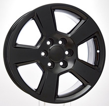 Gloss Black 20&quot; LTZ Wheels Rims for 2000-2024 Chevy Silverado Tahoe Suburban - £831.41 GBP