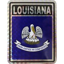 K&#39;s Novelties State of Louisiana Flag Reflective Decal Bumper Sticker - $3.45