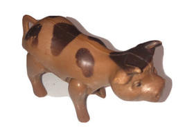 Vintage Plastic Toy “Brown Cow” Steer Bull Farm Animal Figure Vintage Small - £3.89 GBP