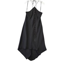 Jones New York Black Sultry Midi Strappy Halter Beaded Tassel Women Plus Size 16 - $15.30