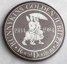 Royal Doulton Bunnykins Golden Jubilee 1984 Pin Button Pinback - $12.95