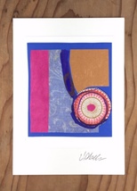 Abstract Collage No.57 Handmade Papers and Acrylics Greeting Card - £11.75 GBP