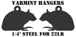 1/4&quot; 22LR Steel Shooting Targets - 2pc Rat Varmint/Animal Silhouette Han... - $30.68