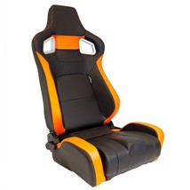 ATS RS6 x1 Universal Car Van 4x4 Motorhome Bucket Seat Matt Black Orange +slides - £247.40 GBP