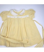 Vintage baby girl dress 1960s Yellow - £7.76 GBP