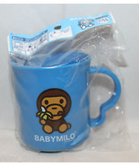 Sanrio Japan Baby Milo Skater Plastic Mug Cup Blue Logo Monkey 270ml Sti... - £22.76 GBP