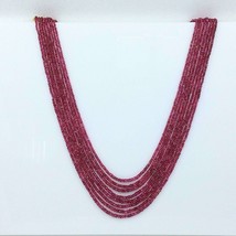 Women&#39;s Necklace 8 Strands Rodelle Natural Rubies Degrade 14k Yellow Gold Clasp - $2,457.00