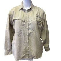 Columbia Women&#39;s Beige Vented Long Sleeve Shirt Button up Size P(M) SKU ... - $17.54