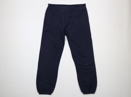 Vintage 70s Dickies Mens Medium Faded Blank Cuffed Sweatpants Joggers Blue USA - £58.36 GBP