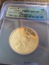 2000-S Sacagawea  Dollar Proof 70DC  ICG - $99.99
