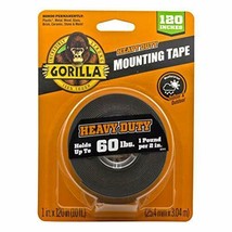 Gorilla Heavy Duty Double Sided Mounting Tape XL, 1&quot; x 120&quot;, Black (Pack of 1) - £15.72 GBP