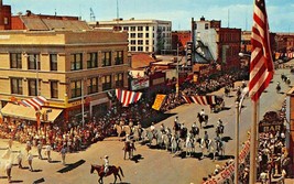 Cheyenne WY- Frontier Days PARADE-MILE Long Through Downtown 1950s Postcard - £4.83 GBP