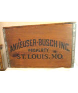 Budweiser Wood Beer Crate Box Checkers Lid Anheuser-Busch Since 1876 W-C... - $166.75