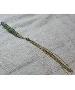 Vintage Native American Fully Beaded Fan Handle With Braided and Twisted... - $170.96 CAD