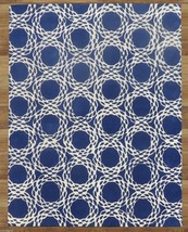 Arabesque Scroll Blue 4' x 6'  Handmade 100% Wool Area Rug 2000-Now and Floral - £236.23 GBP
