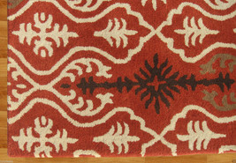 Ikat Links Rust 9&#39; X 12&#39; Handmade Persian Style 100% Wool Area Rug - £616.27 GBP