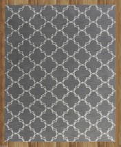Modern Trellis Gray 3&#39; X 5&#39; Contemporary Style Handmade 100% Wool Area Rug - £167.06 GBP