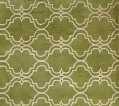 BRAND NEW SCROLL TILE GREEN 4&#39; x 6&#39; HANDMADE PERSIAN STYLE 100% WOOL ARE... - $209.00