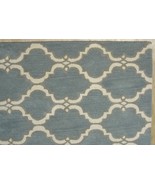 FRENCH ACCENT SCROLL TILE GRAY 4&#39; x 6&#39; HANDMADE PERSIAN STYLE 100% WOOL ... - $406.14 CAD