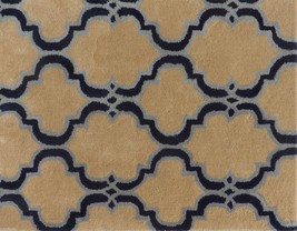 Scroll Tile Taupe 8&#39; X 10&#39; Handmade Persian Style 100% Wool Area Rug - £478.81 GBP