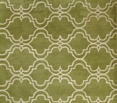 BRAND NEW SCROLL TILE GREEN 6&#39; x 9&#39; HANDMADE PERSIAN STYLE 100% WOOL ARE... - $369.00