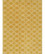 SCROLL TILE LEMON YELLOW 9&#39; x 12&#39; HANDMADE  PERSIAN  STYLE 100% WOOL ARE... - £626.97 GBP