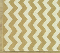 Chevron Zig Zag Taupe Wheat 8&#39; x 10&#39; Handmade Transitional Wool Area Rug... - $599.00